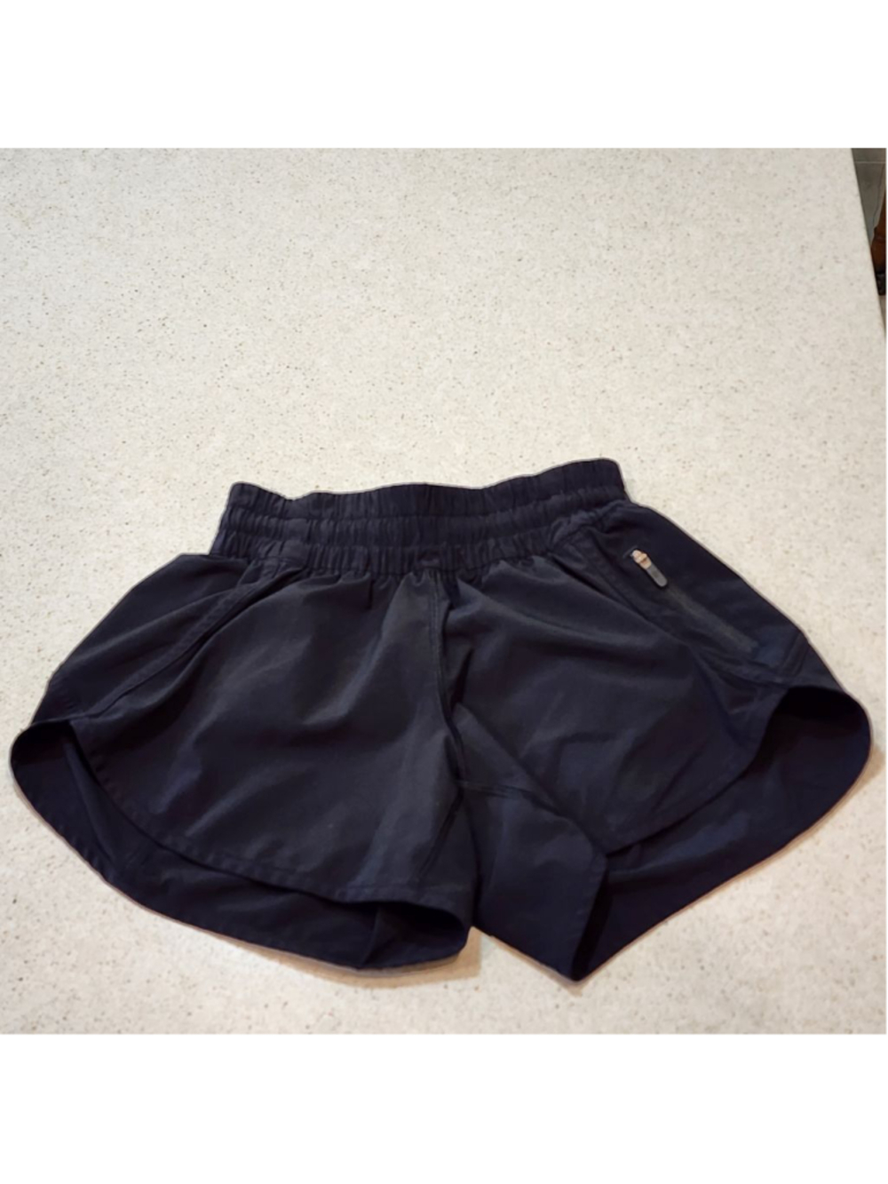 Lululemon Tracker Short V 4" Black Athletic Running Shorts Size 4 W7AZ2S